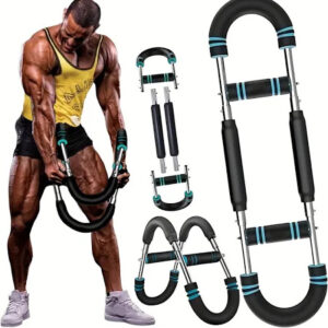 U-shaped adjustable arm and chest strength trainer with foam grips