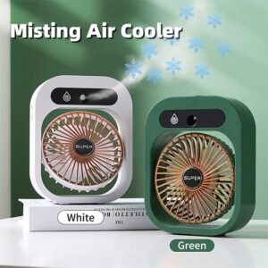 Portable spray fan with humidifier and 3 speed settings
