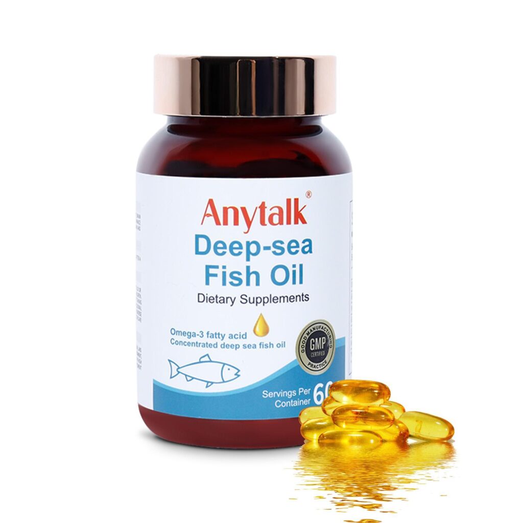 Deep-sea fish oil omega-3 softgels bottle
