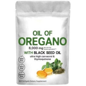 Oregano Oil + Black Seed Softgels, 6000 mg